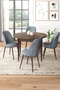 Hanah Home Juego de Mesa y Sillas de Comedor de 5 Piezas Barroco y Gris